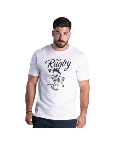 T-Shirt French Rugby Club Blanc Ruckfield
