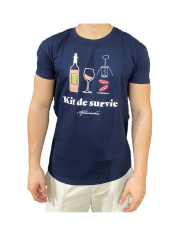 T-Shirt Kit Survie Bleu Marine Aficionados